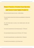 Honors Chemistry Scientists Exam Questions And Answers Latest Update Graded A&plus;