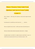 Honors Chemistry Semester 1 Final Review Exam Questions And Answers Latest Update Graded A&plus;