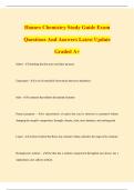 Honors Chemistry Study Guide Exam Questions And Answers Latest Update Graded A&plus;