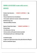 NBME ANATOMY exam with correct answers&comma;