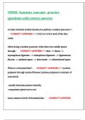 NBME Anatomy concepts -practice questions with correct answers