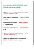Gross Anatomy NBME HIgh Yield exam questions with correct answers