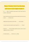 Honors Chemistry Unit 6 Exam Questions And Answers Latest Update Graded A&plus;