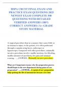 HSPA CRCST FINAL EXAM AND  PRACTICE EXAM QUESTIONS 2025  NEWEST EXAM COMPLETE 500  QUESTIONS WITH DETAILED  VERIFIED ANSWERS &lpar;100&percnt;  CORRECT ANSWERS&rpar; &sol;A&plus; GRADE  STUDY MATERIAL