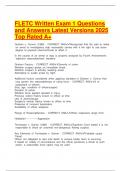 FLETC Written Exam 1 Questions and Answers Latest Versions 2025 Top Rated A&plus;&period;