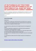 ATI RN PHARMACOLOGY PROCTORED  EXAM 2025-2026 &sol;RN PHARMACOLOGY ATI  PROCTORED ACTUAL EXAM TEST BANK  200 QUESTIONS WITH CORRECT ANSWERS  A nurse is preparing to administer a scheduled dose of warfarin to a client&period;  Which of the following laboratory tests 