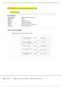 PHS 104A Introductory Physics Lab &vert; Final Report &vert; Hooke's Law 2025 Update with complete solutions&period;