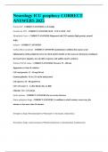 Neurology ICU prophecy CORRECT ANSWERS 2025