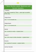 7 Brew Barista Latest Questions and  Correct Answers 