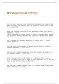 HSC4624 EXAM II REVIEW