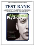 Test Bank for Abnormal Psychology-An Intergrative Approach 8th Edition &lpar;Cengage&comma; 2017&rpar; by Barlow&comma; Durand and Hofmann&comma; Isbn no&semi; 9781305950443 &lpar;Chapters 1-16&rpar;