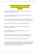 HCM 388 FINAL EXAM - QUESTIONS WITH ANSWERS VERIFIED 100&percnt; CORRECT