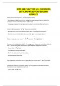 HCM 388 CHAPTERS 6-9- QUESTIONS WITH ANSWERS VERIFIED 100&percnt; CORRECT