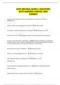 HCM 388 FINAL EXAM 1- QUESTIONS WITH ANSWERS VERIFIED 100&percnt; CORRECT