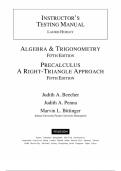 Algebra and Trigonometry with Corequisite Support &ndash; 5th Edition &ndash; Judith A&period; Beecher &ndash; Instructor&rsquo;s Testing Manual &ndash; Complete Exam Material