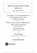 Algebra and Trigonometry with Modeling & Visualization &ndash; 6th Edition &ndash; Gary K&period; Rockswold &ndash; Complete Solutions Manual