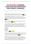 301 NC Post-Licensing Exam 2025&ndash;2026 &vert; Verified Questions and Correct Answers for Real Estate Brokers