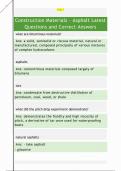 Construction Materials - Asphalt Latest  Questions and Correct Answers