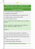 CPSM Study Group - Domain 5 TEST -  SMPS OK 2013 rev Latest Questions and  Correct Answers 