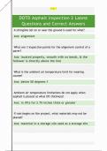 DOTD Asphalt Inspection 2 Latest  Questions and Correct Answers