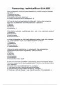 Pharmacology Hesi Actual Exam Q & A 2025