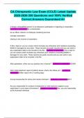 CA Chiropractic Law Exam &lpar;CCLE&rpar; Latest Update 2025-2026 250 Questions and 100&percnt; Verified Correct Answers Guaranteed A&plus;