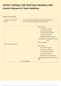 Article 9 training- CLB&sol; Real Exam Questions with Correct Answers A&plus; Score Solutions&period;