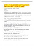 INTRO TO BUSINESS 100 FINAL EXAM STUDY GUIDE CORRECT 100&percnt;