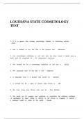 LOUISIANA STATE COSMETOLOGY TEST