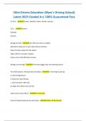 Ohio Drivers Education &lpar;Myer's Driving School&rpar;  Latest 2025 Graded A&plus;&sol; 100&percnt; Guaranteed Pass