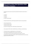 PHTLS Pre & Post Test Questions With 100&percnt;Sure Answers