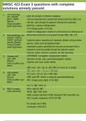 MMSC 423 Exam 3 questions with complete solutions already passed