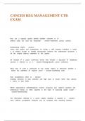 CANCER REG MANAGEMENT CTR EXAM