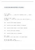 CANCER REGISTRY&colon; EXAM 1