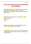 ACSA NCSO EXAM PREP 2025 QUESTIONS  AND ANSWERS&period; 