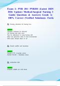 Exam 2&colon; PNR 201&sol; PNR201 &lpar;Latest 2025&sol; 2026 Update&rpar; Medical-Surgical Nursing I Guide&vert; Questions & Answers&vert; Grade A&vert; 100&percnt; Correct &lpar;Verified Solutions&rpar;- Fortis