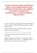 ATI RN CONCEPT BASED ASSESSMENT  LEVEL 2 EXAM 2025 NEWEST EXAM  COMPLETE QUESTIONS AND CORRECT  DETAILED ANSWERS AND  RATIONALES &sol;A&plus; STUDY MATERIAL  &sol;BRAND NEW&excl;&excl;