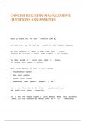 CANCER REGISTRY MANAGEMENT&colon; QUESTIONS AND ANSWERS