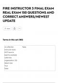 FIRE INSTRUCTOR 3 FINAL EXAM REAL EXAM 150 QUESTIONS AND CORRECT ANSWERS&sol;NEWEST UPDATE