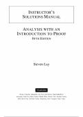Analysis with an Introduction to Proof &ndash; 5th Edition &lpar;Steven R&period; Lay&comma; Pearson&comma; 2014&rpar; &ndash; Complete Instructor&rsquo;s Solutions Manual