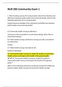 NUR 206 Community Exam 1NUR 206 Community HEALTH  Exam 