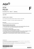 2024 AQA GCSE POLISH Foundation Tier Paper 2 Speaking Combined Question Paper and Marking Scheme 