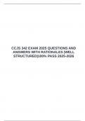 CCJS 342 EXAM 2025 QUESTIONS AND ANSWERS WITH RATIONALES &vert;WELL STRUCTURED&vert;100&percnt; PASS 2025-2026 &emsp;
