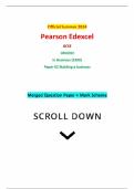 Official Summer 2024 Pearson Edexcel GCSE 1BS0&sol;02 In Business &lpar;1BS0&rpar; Paper 02 Building a business Merged Question Paper &plus; Mark Scheme