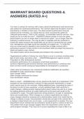 WARRANT BOARD QUESTIONS & ANSWERS &lpar;RATED A&plus;&rpar;