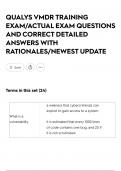 QUALYS VMDR TRAINING EXAM&sol;ACTUAL EXAM QUESTIONS AND CORRECT DETAILED ANSWERS WITH RATIONALES&sol;NEWEST UPDATE