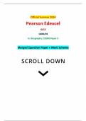 Official Summer 2024 Pearson Edexcel GCSE 1GB0&sol;03 In Geography &lpar;1GB0&rpar; Paper 3 Merged Question Paper &plus; Mark Scheme