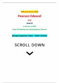 Official Summer 2024 Pearson Edexcel GCSE 1GN0&sol;3F In German &lpar;1GN0&rpar; Paper 3F Reading and understanding in German Merged Question Paper &plus; Mark Scheme