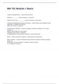 MH 701 Module 1 Basic Questions with Correct Answers