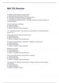 MH 701 Review Questions and Answers